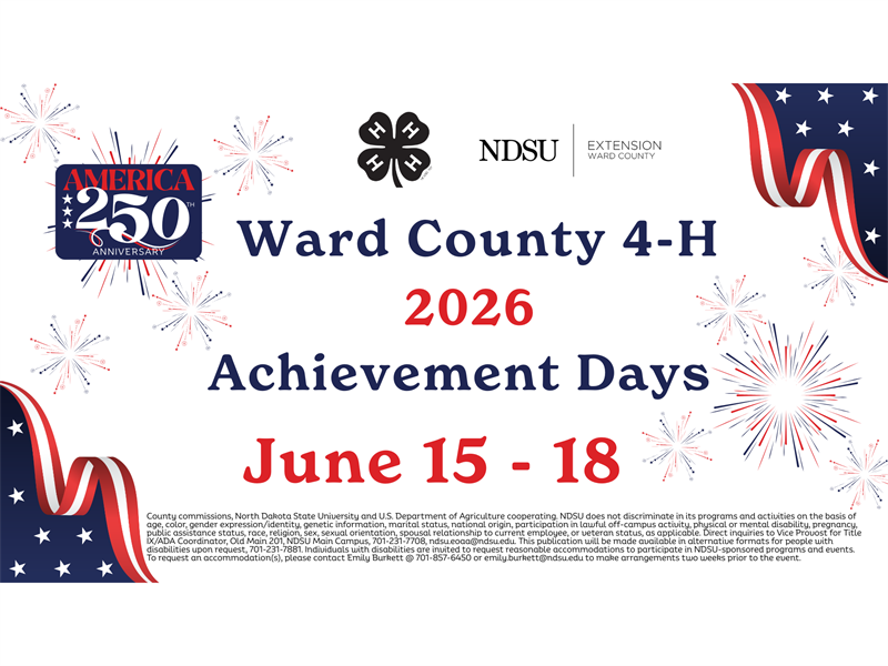 Logo for 2026 Ward County 4-H Achievement Days